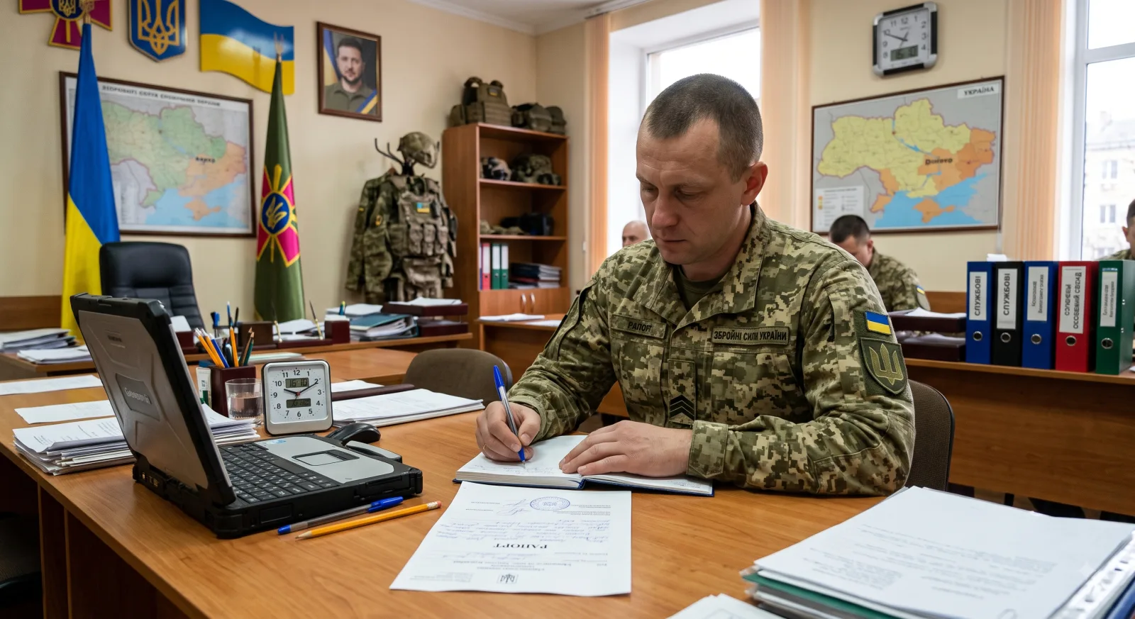 Військовослужбовець оформлює рапорт на переведення
